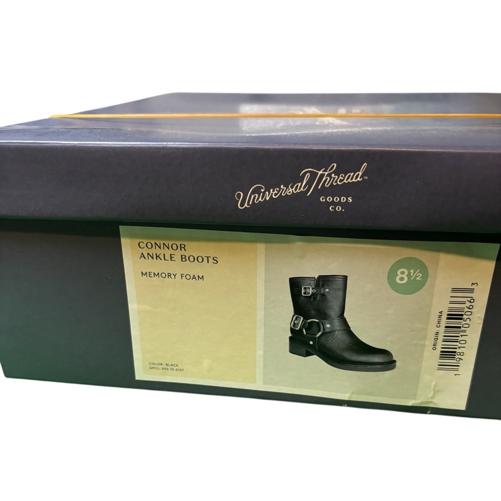 Universal Threads Boots Womens 8.5 Biker Ankle Harness Connor Memory Foam - Picture 8 of 8